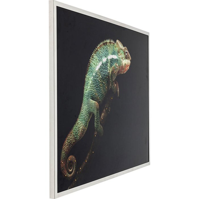 Украшение настенное Chameleon в рамке из нержавеющей стали - купить Декор стен по цене 81720.0 Украшение настенное Chameleon в рамке из нержавеющей стали - купить Декор стен по цене 81720.0