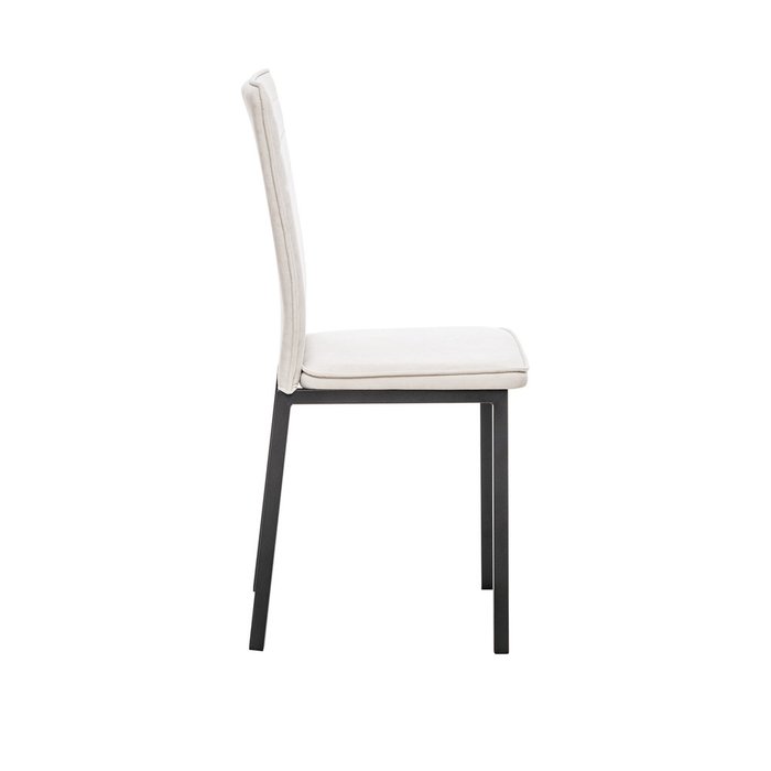 Стул Бри молочного цвета с черными ножками - лучшие Обеденные стулья в INMYROOM
