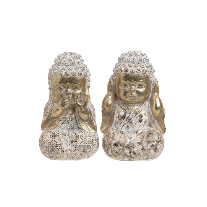 Набор из двух статуэток Buddha бежево-золотого цвета