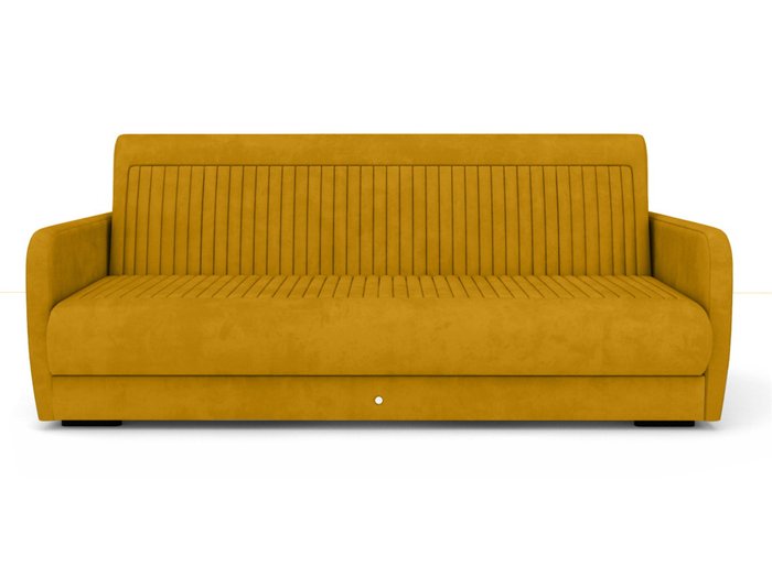 Прямой диван-кровать желтого цвета