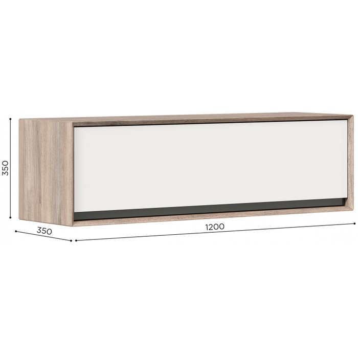 Навесной шкаф Электра бело-бежевого цвета - купить Навесные шкафы по цене 11300.0