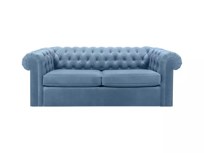 Диван Chesterfield голубого цвета 