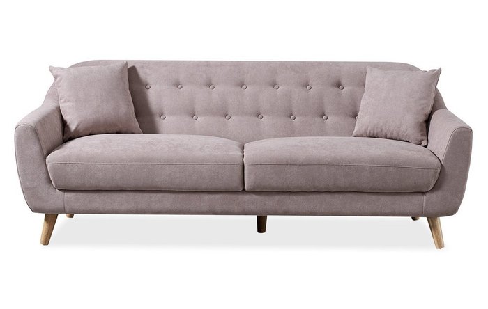 Прямой диван Stockholm M пепельно-розового цвета