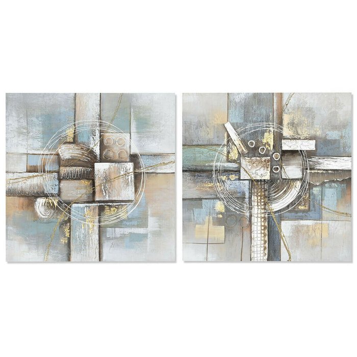 Картина Абстракция 80 x 3 x 80 cm современный (2 штук)