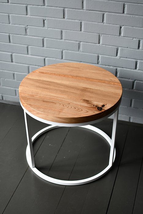 Кофейный стол O-Table бело-коричневого цвета - купить Кофейные столики по цене 15900.0
