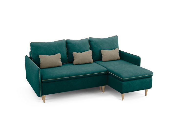 Угловой диван-кровать Ron темно-бирюзового цвета - купить Угловые диваны по цене 68200.0