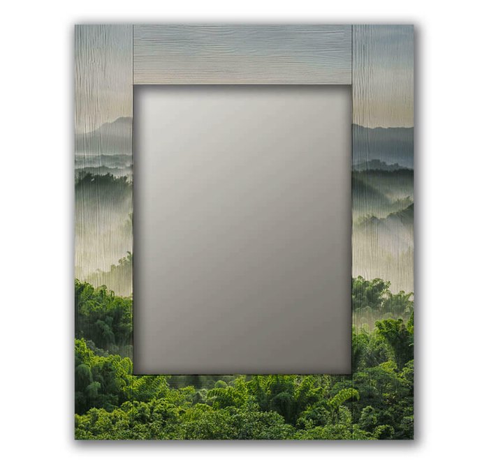 Настенное зеркало Зеленая долина 50х65 зеленого цвета