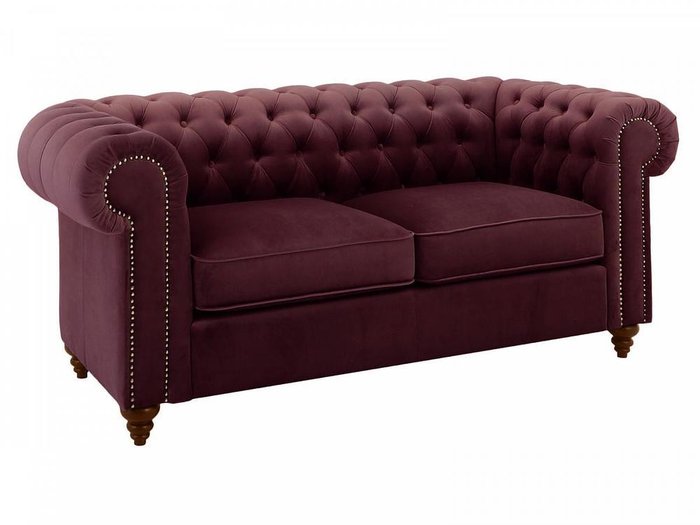 Диван Chester Classic бордово-фиолетового цвета - купить Прямые диваны по цене 86940.0