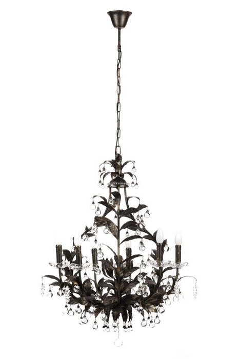 Люстра 19th C. Rococo Iron & Smoke Crystal Round Vol.II