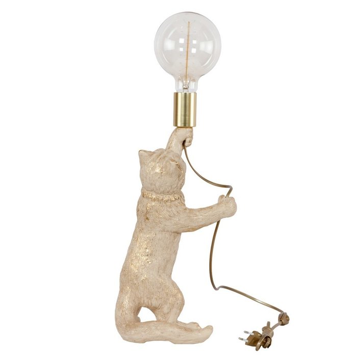 Настольная лампа Кот Мэдисон светло-бежевого цвета - купить Настольные лампы по цене 11174.0