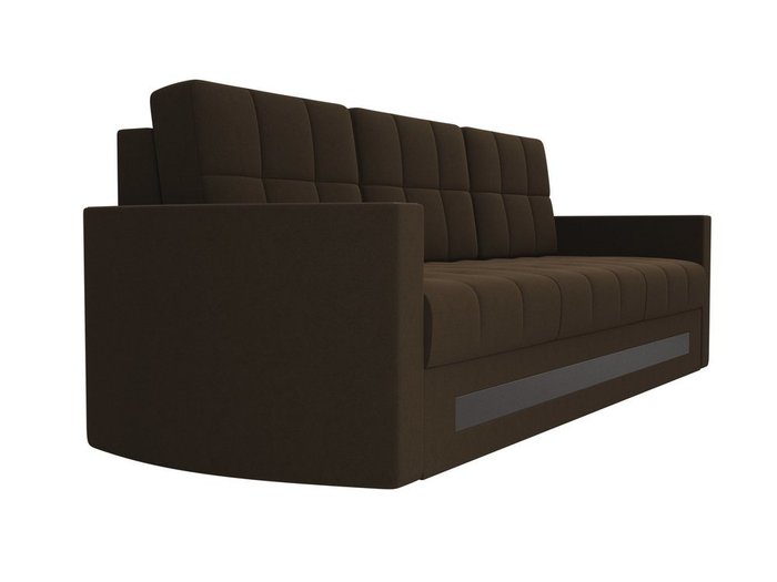 Прямой диван-кровать Белла темно-коричневого цвета - лучшие Прямые диваны в INMYROOM