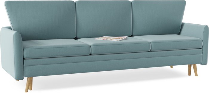 Диван-кровать Верона серо-голубого цвета - купить Прямые диваны по цене 24290.0
