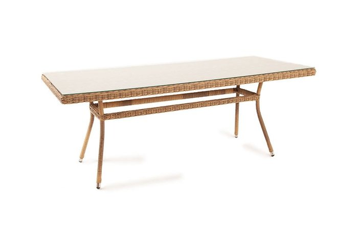 Обеденный стол Латте 140 соломенного цвета - купить Садовые столы по цене 55052.0