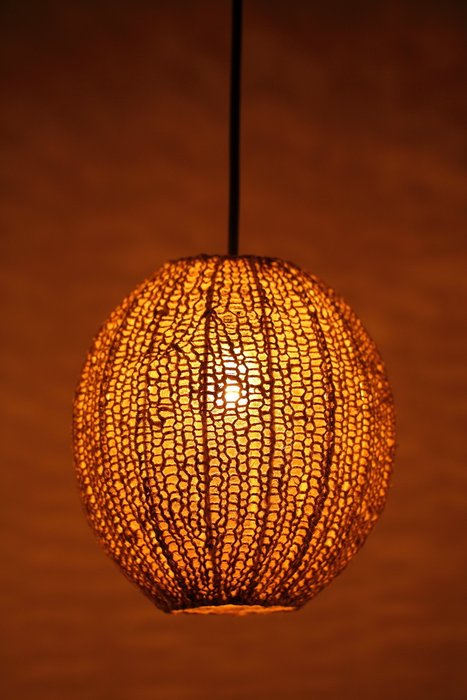 Подвесной светильник Шар Большой из шпагата - купить Подвесные светильники по цене 9500.0