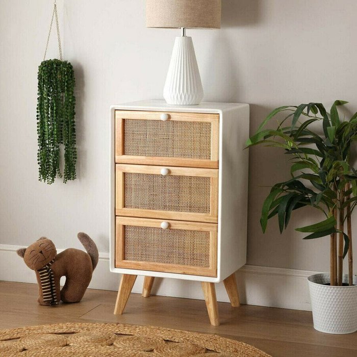 Ковер из ротанга и джута 120х120 бежевого цвета - лучшие Ковры в INMYROOM
