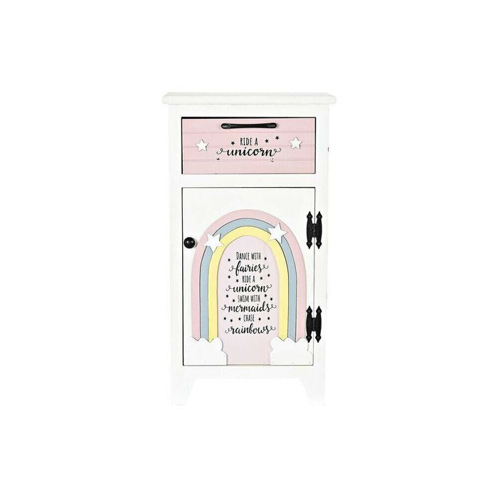 Ночной столик DKD Home Decor Детский Серый Розовый Белый Жёлтый (40 x 29 x 73,5 cm) - купить Прикроватные тумбы по цене 16167.0