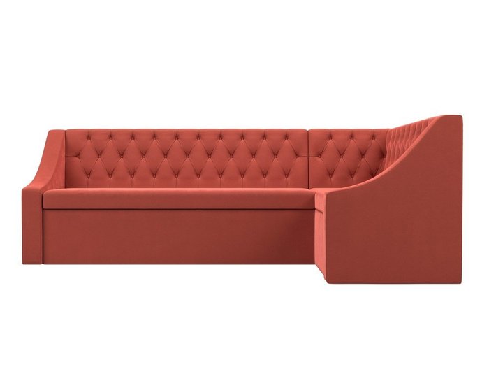 Кухонный угловой диван-кровать Мерлин кораллового цвета правый угол - купить Угловые диваны по цене 48999.0