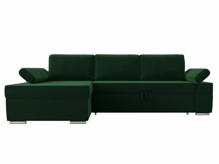 Угловой диван-кровать Канкун зеленого цвета левый угол - купить Угловые диваны по цене 72999.0