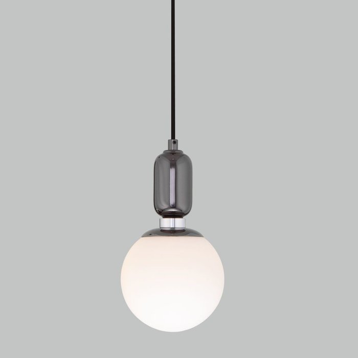 Подвесной светильник Bubble черного цвета со стеклянным плафоном  - купить Подвесные светильники по цене 4320.0
