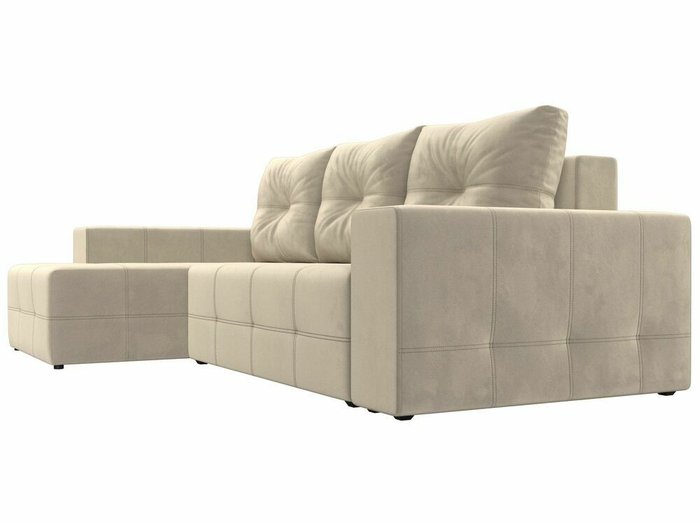 Угловой диван-кровать Перри бежевого цвета левый угол - лучшие Угловые диваны в INMYROOM