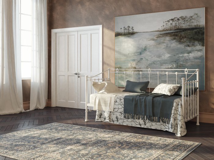 Диван-кровать Гвардиан бело-глянцевого цвета - купить Прямые диваны по цене 127602.0