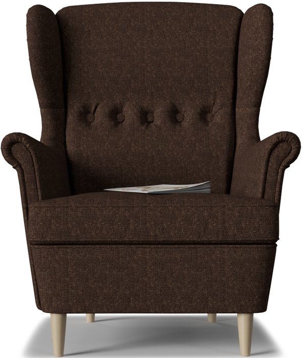 Кресло Торн Brown темно-коричневого цвета - купить Интерьерные кресла по цене 15550.0