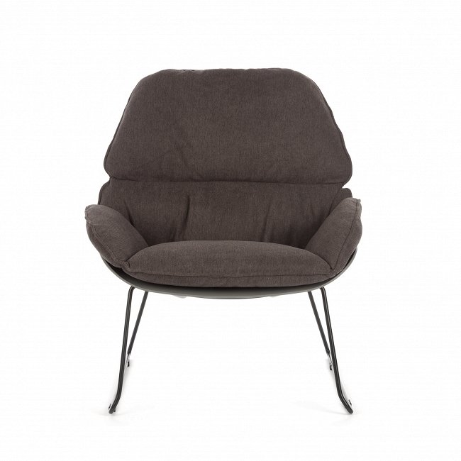 Кресло Bay темно-серого цвета на металлическом каркасе - лучшие Интерьерные кресла в INMYROOM