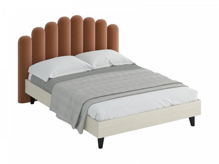 Кровать Queen Sharlotta с изголовьем коричневого цвета 160х200