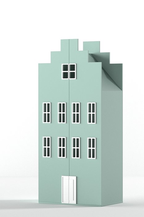 Двойной шкаф-домик Амстердам Medium бирюзового цвета - купить Детские шкафы по цене 82290.0