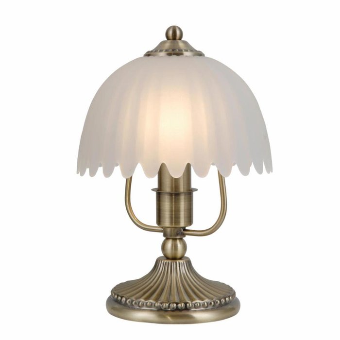 Настольная лампа Севилья бело-бронзового цвета