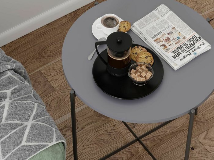 Кофейный стол серого цвета - купить Кофейные столики по цене 3990.0