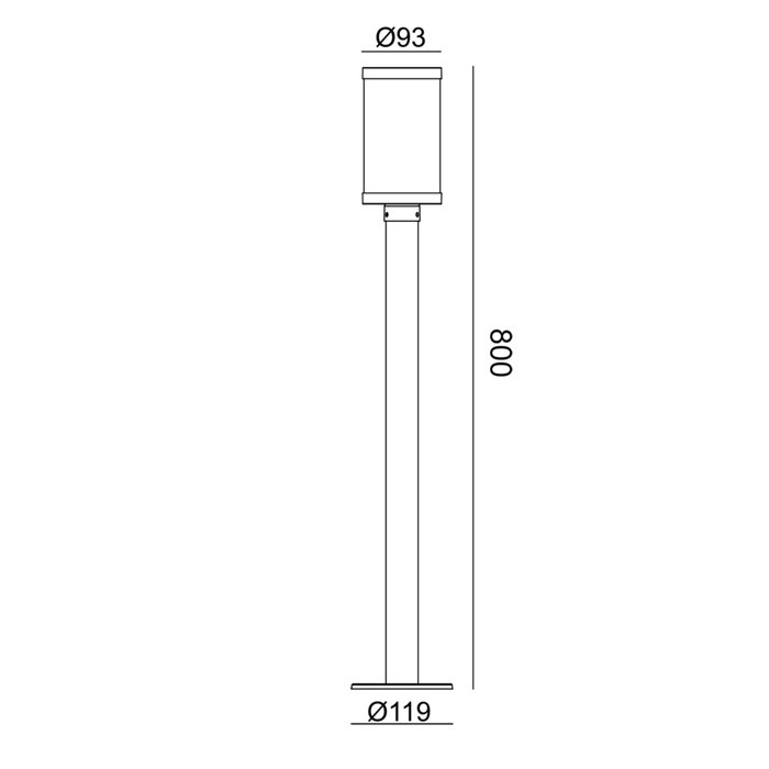 Напольный светильник Escada 30003G/02 E27*40W IP44 Dark grey URBAN - лучшие Наземные светильники в INMYROOM