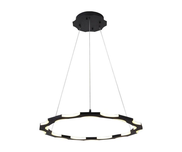 Подвесной светодиодный светильник Тор-Байт черного цвета