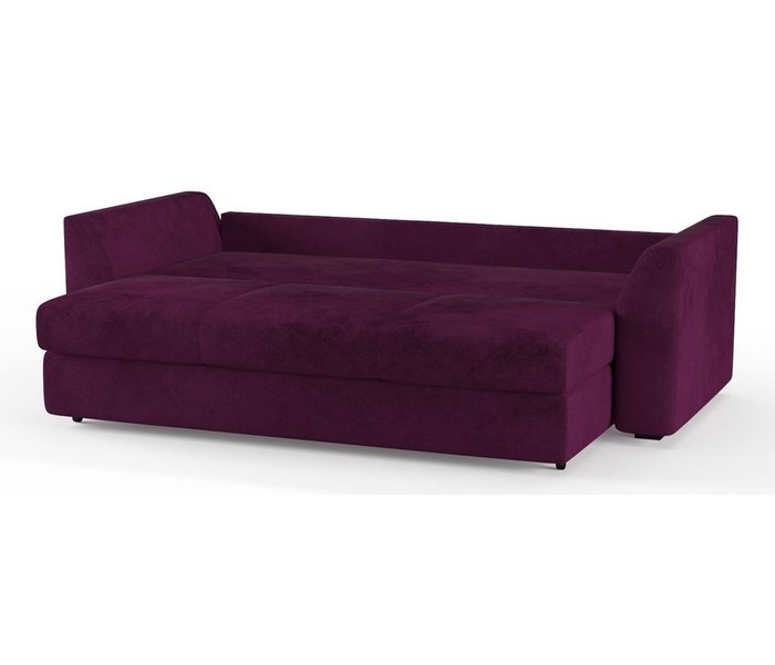Диван-кровать Ла-Рошель в обивке из велюра фиолетового цвета - лучшие Прямые диваны в INMYROOM