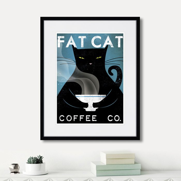 Репродукция картины Fat Cat Coffee Co Репродукция картины Fat Cat Coffee Co