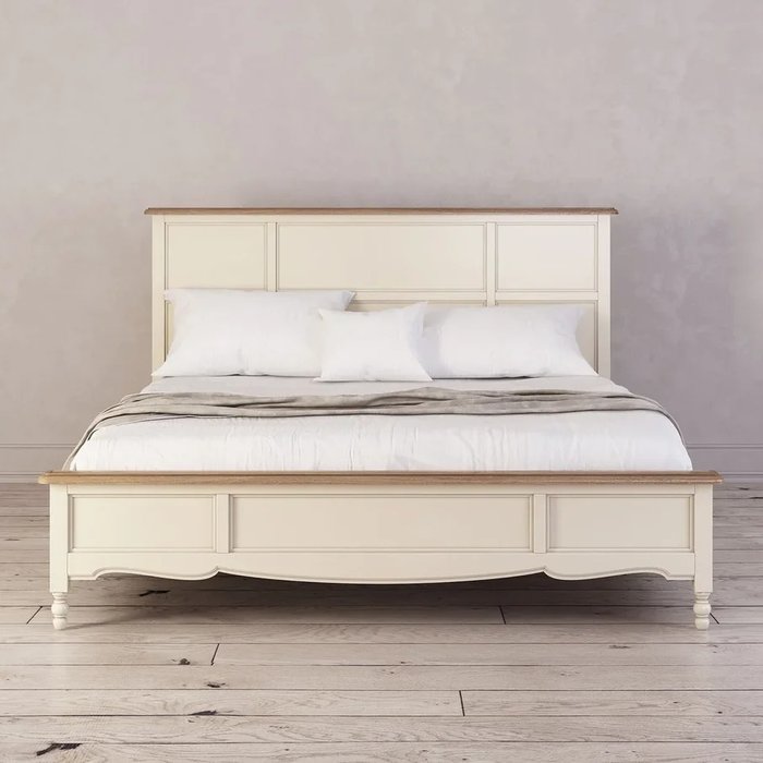 Кровать двуспальная Leblanc бежевого цвета 160х200 - купить Кровати для спальни по цене 152680.0