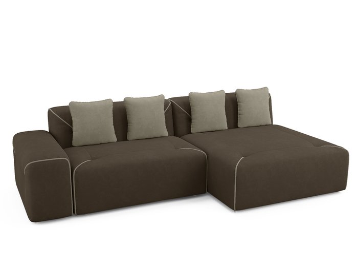 Угловой диван-кровать Portu темно-коричневого цвета - купить Угловые диваны по цене 81900.0