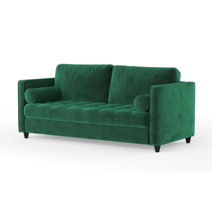 Трехместный раскладной диван Scott зеленый - купить Прямые диваны по цене 76300.0