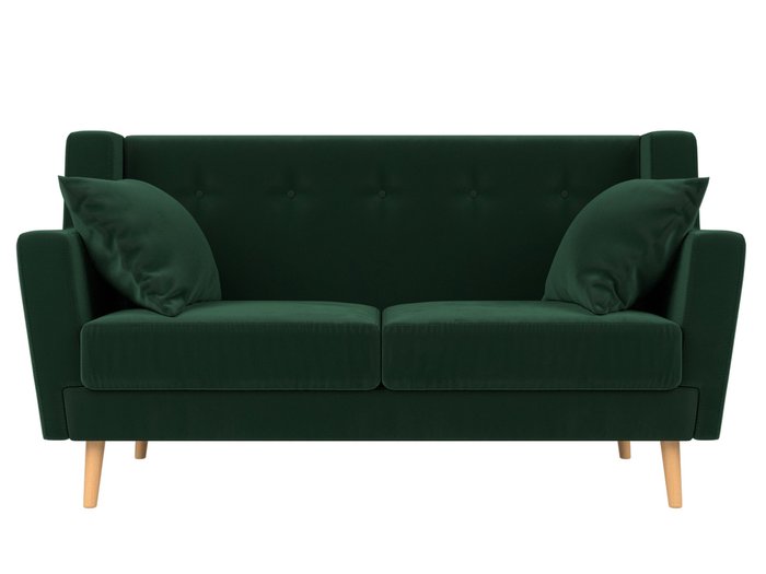 Диван Брайтон зеленого цвета  - купить Прямые диваны по цене 29999.0