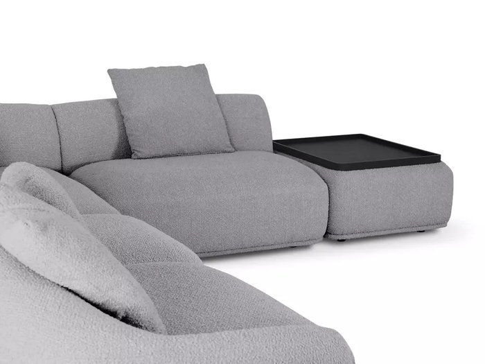Угловой модульный диван диван Fabro серого цвета - лучшие Угловые диваны в INMYROOM