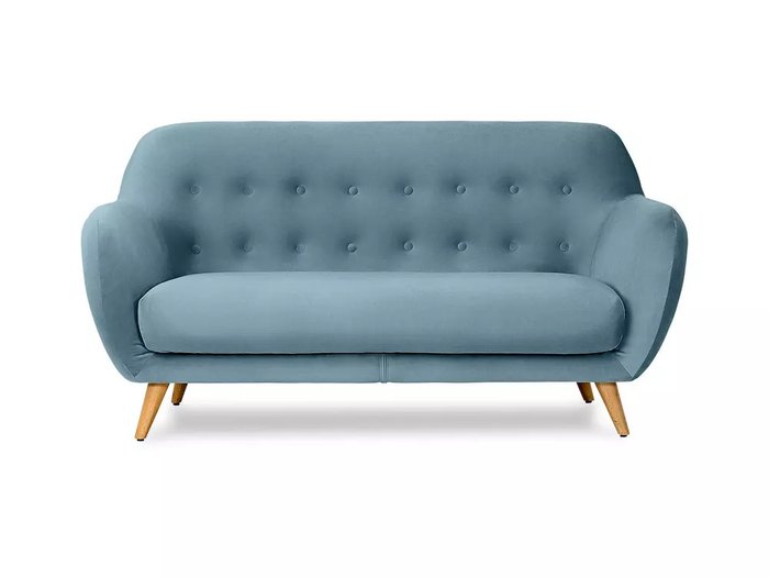 Диван Loa голубого цвета - купить Прямые диваны по цене 49950.0