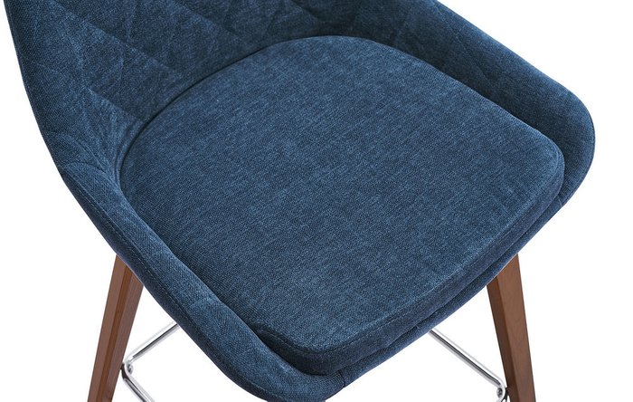 Стул полубарный Joan темно-синего цвета - лучшие Барные стулья в INMYROOM