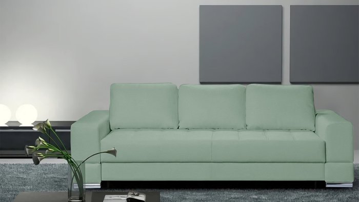 Диван-кровать Матео мятного цвета - купить Прямые диваны по цене 72700.0