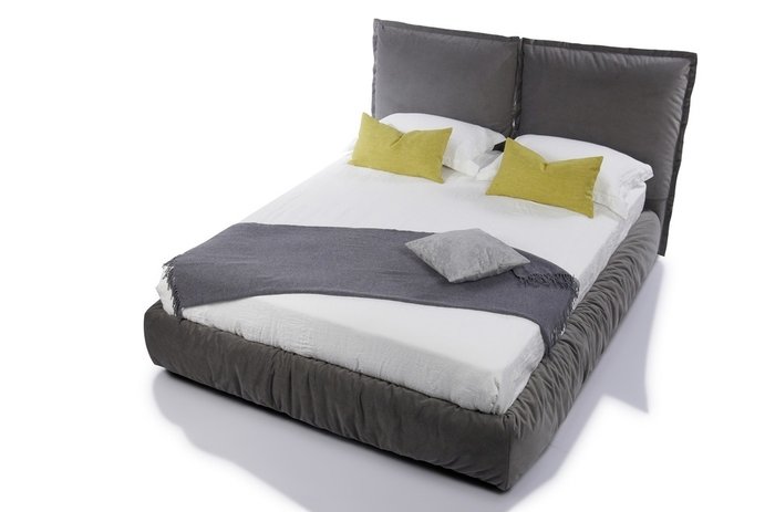 Кровать Now 200х200 серого цвета с подъемным механизмом и ортопедической решеткой  - лучшие Кровати для спальни в INMYROOM