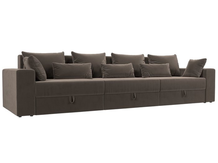 Прямой диван-кровать Мэдисон Long коричневого цвета
