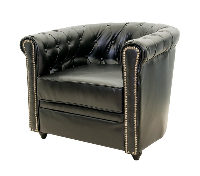 Кожаное кресло Karo black - купить Интерьерные кресла по цене 56500.0