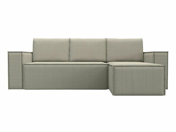 Угловой диван-кровать Куба серо-бежевого цвета правый угол - купить Угловые диваны по цене 55999.0