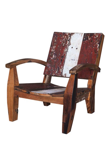 Кресло Ньютон из массива древесины рыбацкого судна