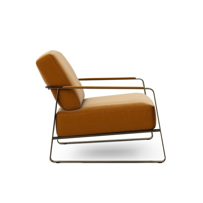 Кресло из велюра Zoleika коричневого цвета  - лучшие Интерьерные кресла в INMYROOM