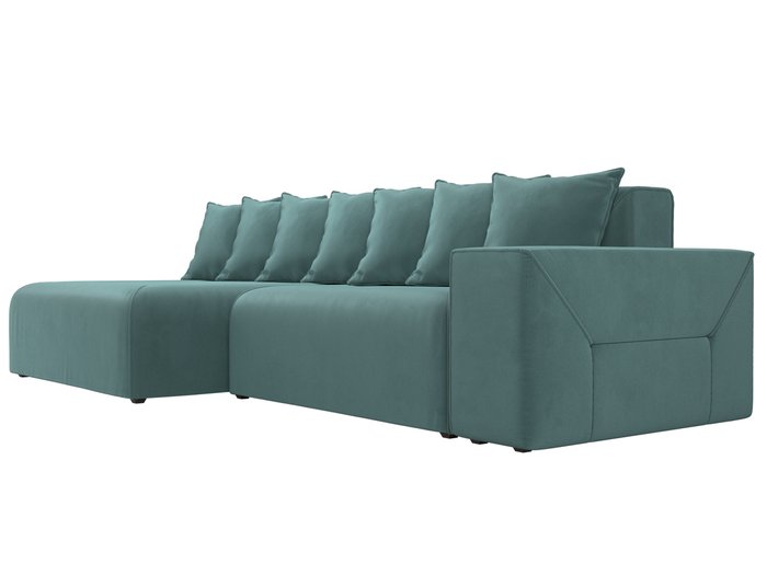 Угловой диван-кровать Кёльн бирюзового цвета левый угол - лучшие Угловые диваны в INMYROOM